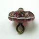 Antique Charmstring Glass Button Amethyst Candy Mold W/ Brass Ome Swirl Back Buttons photo 3