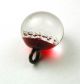 Antique Paperweight Glass Button Bubbles Suspended In Red Setup Buttons photo 1