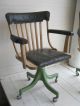 Pair Antique Vintage Industrial Swivel Doctor ' S Office Chairs Enamel Iron Base 1900-1950 photo 2