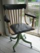 Pair Antique Vintage Industrial Swivel Doctor ' S Office Chairs Enamel Iron Base 1900-1950 photo 3