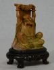 Well Hand Carved Chinese Yellow Shou - Shan Stone Louhan Figure (16) Men, Women & Children photo 1