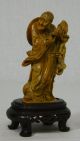 Well Hand Carved Chinese Yellow Shou - Shan Stone Louhan Figure (10) Men, Women & Children photo 1