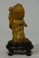 Well Hand Carved Chinese Yellow Shou - Shan Stone Louhan Figure (10) Men, Women & Children photo 3