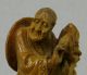Well Hand Carved Chinese Yellow Shou - Shan Stone Louhan Figure (10) Men, Women & Children photo 4
