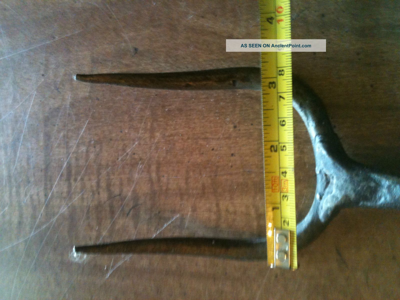 Primitive Antique Wrought Iron Butcher Flesh Fork, Primitives photo
