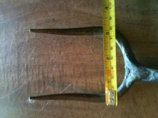 Primitive Antique Wrought Iron Butcher Flesh Fork, photo