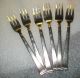 Wmf German 6 Solid 800 Silver Art Deco Desert Forks With Box 186gr Silver Alloys (.800-.899) photo 5