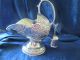 Antique/vintage E P Zinc (silver Plated) Sugar Cube Holder With Scuttle Creamers & Sugar Bowls photo 1