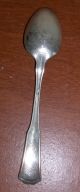 Antique R Wallace Sectional Silverplate Tea Spoon Flared Handle Wreath 100 Yrs Wallace photo 2