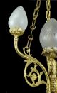 Figural Bronze Chandelier Ornate French Gold Gilded Empire Dore Antique Light Chandeliers, Fixtures, Sconces photo 2