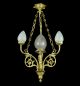 Figural Bronze Chandelier Ornate French Gold Gilded Empire Dore Antique Light Chandeliers, Fixtures, Sconces photo 4