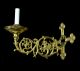 Antique Rococo Sconces Pair Gold Gilded Gilt Bronze Brass French Empire Wall Old Chandeliers, Fixtures, Sconces photo 1