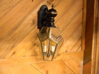 (3) Antique/vintage Top Of Line Stamped 1920 Outdoor 18hx9wx12d Flushmount Lights photo
