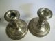 Vintage Empire Sterling Swirly Pattern Pair Candle Holders Candlestick Candlesticks & Candelabra photo 2