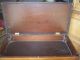 Vintage Ol ' E Sewing Brown Faux Leather Seatee Bench Lid Opens/closes Post-1950 photo 9