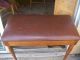 Vintage Ol ' E Sewing Brown Faux Leather Seatee Bench Lid Opens/closes Post-1950 photo 4