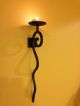 Tuscan Candle Wall Sconce - Hand Forged Iron,  Antique Brown Finish,  24 