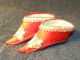 Old Chinese Bound Foot - - Feet Shoes Red Silk W/embroidered Flowers In Usa 2 Robes & Textiles photo 4
