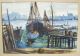 Orig Ellen H Davidson Rockport Ma/delaware Watercolor Painting Fishing Boats Yqz Other photo 2