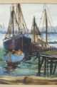 Orig Ellen H Davidson Rockport Ma/delaware Watercolor Painting Fishing Boats Yqz Other photo 3