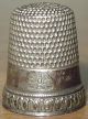 2 Sterling Silver,  Pre 1900 Thimbles Dated W/ Engraving On The Inside & England Thimbles photo 1