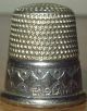 2 Sterling Silver,  Pre 1900 Thimbles Dated W/ Engraving On The Inside & England Thimbles photo 7