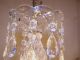 Charming Golden Brass Crystal Prism Pendent Chandelier Quality 2000s Fixture Chandeliers, Fixtures, Sconces photo 3