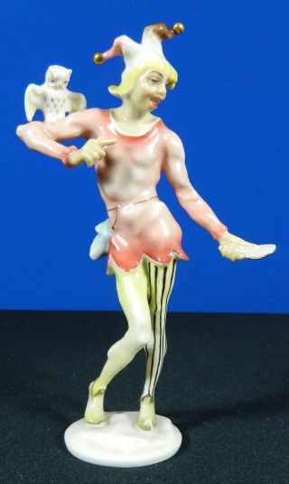 Hutschenreuther Rare Porcelain Figurine Jester Or Buffoon By K.  Tutter photo
