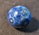 Old Very Small Bennington Vermont Clay Marble Cobalt Blue Sponge Civil War Era Primitives photo 1