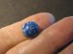 Old Very Small Bennington Vermont Clay Marble Cobalt Blue Sponge Civil War Era Primitives photo 2
