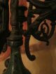 Pair French Patinated Figural Bronze /malachite Marble 7 Lights Candelabras 24 