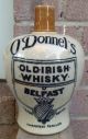 Rare O ' Donnel ' S Old Irish Whisky Belfast Ireland Whiskey Stoneware Flagon Jug Jugs photo 2