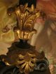 Pr Very Fine 19th Antique French Empire St Parcel Gilt Bronze Candelabras 20.  5 