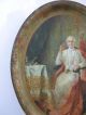 Antique 1900 - 1903 Metal (tin) Oval Serving Tray 