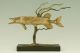 Art Deco Bronze Pike Fish By Andre Vincent Becquerel,  France 1925. Metalware photo 3