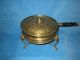 Persian Warming Pan With Lid,  Stand And Burner Stamped Nadar Factory 4 Pieces Metalware photo 1