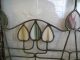 Vintage 1900 ' S Art Nouveau 3 ' Leaded Stained Art Glass Window Oak Door Frame 2 1900-1940 photo 3