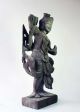 Asian Burma Antique Old Teak Wood Folk Dance Carved Statue Figure Burma photo 4
