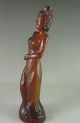 Fine Chiense Old Ox Horn Carved Lady Carving Other photo 4