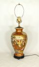 Antique Japanese Hand Painted Satsuma Ceramic Vase Mounted As Lamp C.  1890 Old Vases photo 4