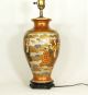 Antique Japanese Hand Painted Satsuma Ceramic Vase Mounted As Lamp C.  1890 Old Vases photo 5