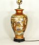Antique Japanese Hand Painted Satsuma Ceramic Vase Mounted As Lamp C.  1890 Old Vases photo 7