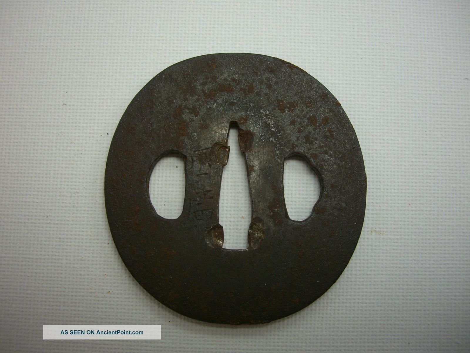 Japanese Tsuba Of The Katana Wakizashi / Samurai Short Sword / Kunihiro (国広) Tsuba photo