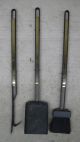 Brass Wrought Iron George Nelson Modernist Fireplace Tool Set Steampunk Conover Mid-Century Modernism photo 3