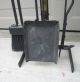 Brass Wrought Iron George Nelson Modernist Fireplace Tool Set Steampunk Conover Mid-Century Modernism photo 4