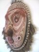 Large Old Png Spirit Mask Friendly Carved Wood Clay Feathers Papua New Guinea Pacific Islands & Oceania photo 2