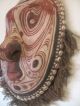 Large Old Png Spirit Mask Friendly Carved Wood Clay Feathers Papua New Guinea Pacific Islands & Oceania photo 6