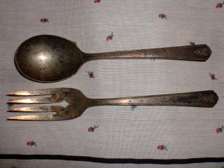 Oneida Silverplate 1949 Community Par Plate Linda Serving Fork And Spoon Pieces photo