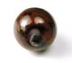 Antique Glass Ball Button Cocoa & Cream Swirl Pin Shank Buttons photo 1