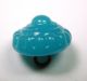 Antique Charmstring Glass Button Turquoise Candy Mold W/ Swirl Back Buttons photo 1